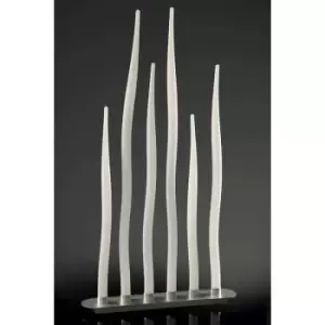 Image of Estalacta Floor Lamp 6 Bulbs GU10 Bar Indoor, silver / opal white