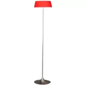 Image of Floor Lamp With Tapered Shade Satin Nickel