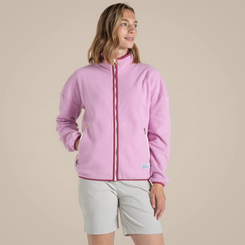 Image of Craghoppers Womens Renu Full Zip Fleece Pink Lavdr female 12 (M)