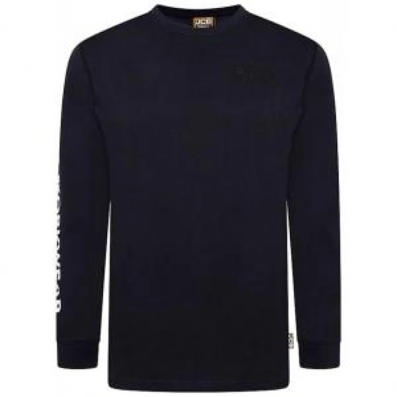 Image of JCB Workwear Banner L/S Navy T - Shirt S