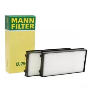 Image of MANN-FILTER Pollen Filter BMW CU 2941-2 64116945593,64316945585 Cabin Filter,Cabin Air Filter,Filter, interior air
