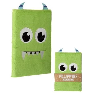 Image of Monster Design Fluffy Plush Notebook
