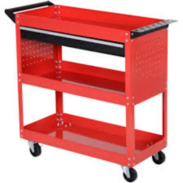 Image of Durhand Red 3 Tier Tool Trolley
