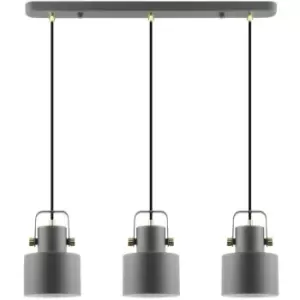 Image of Zumaline Lighting - Zumaline Draco Bar Pendant Ceiling Light, Matt Black, Gold, White, 3x E27