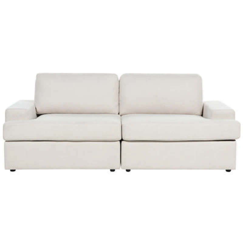 Image of Beliani Sofa 3 Seater Alla Fabric Light Beige