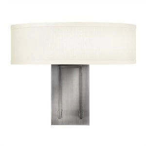 Image of 2 Light Indoor Wall Light Antique Nickel, E14
