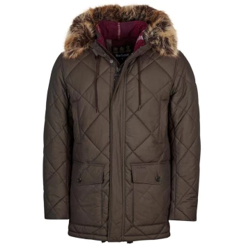 Image of Barbour Holburn Quilted Jacket - Red