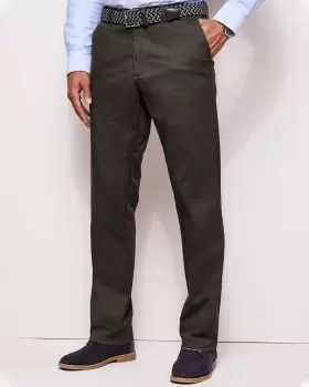 Image of Cotton Traders Mens Active Waist Stretch Trousers in Green