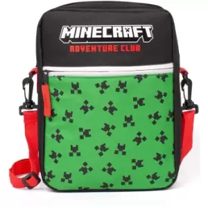 Image of Minecraft Crossbody Bag (One Size) (Black/Red/Green)