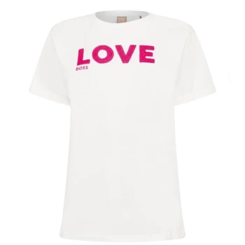 Image of Boss Elinea Sequin T-Shirt - Open White