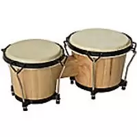 Image of Homcom Sheepskin Bongo Drums with Tuning Wrench