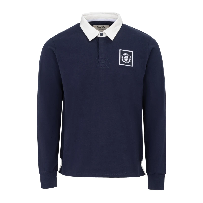 Image of KooGa Vintage Long Sleeve Rugby Shirt Mens Scotland male Small