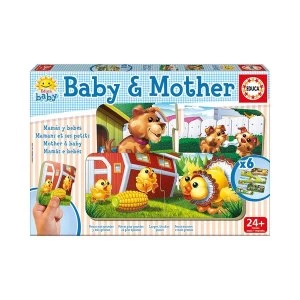 Image of Educa - Baby & Mother Early Learning Jigsaw Puzzles, 6 Piece Set