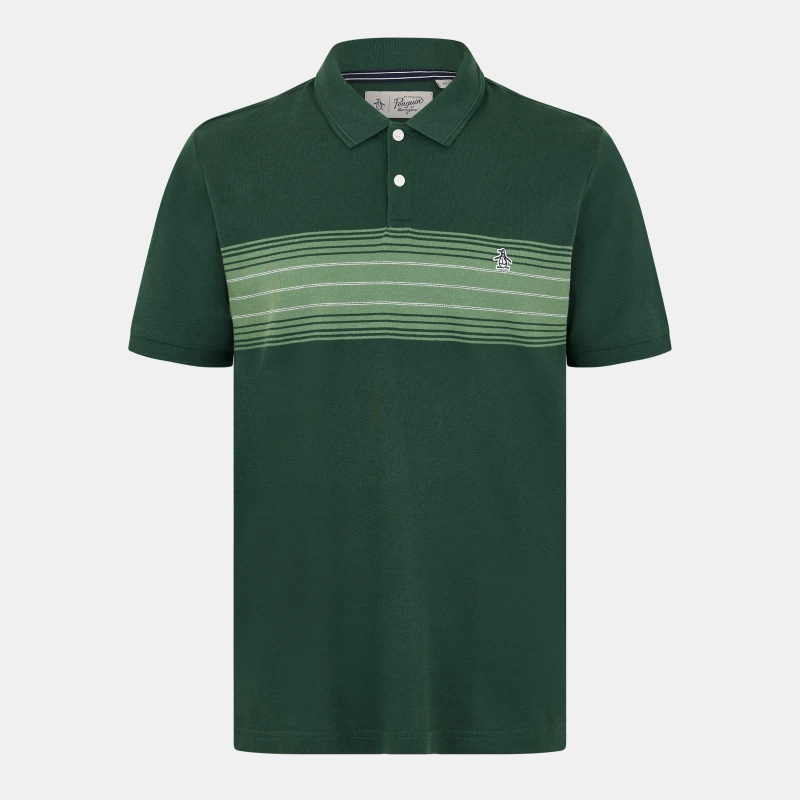 Image of Original Penguin Mens Cotton Short Sleeve Polo Shirt Sycamore male Medium