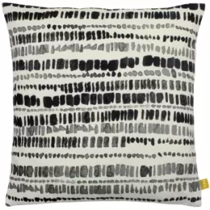 Image of Brushstrokes Cushion Monochrome Black and white