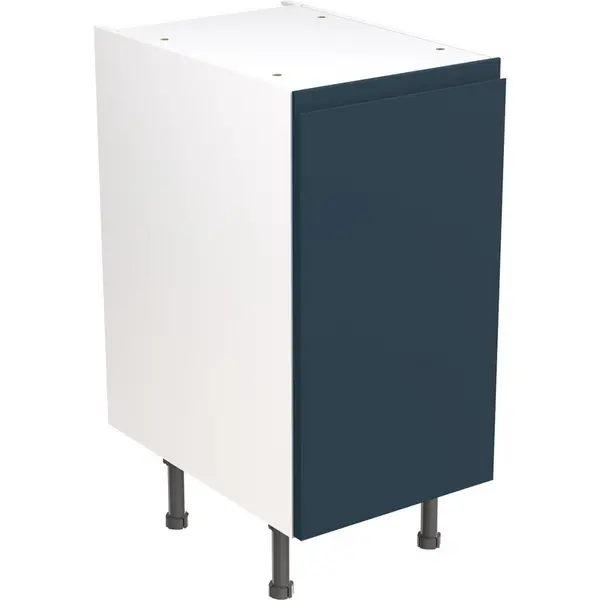 Image of Kitchen Kit Ready Made J-Pull Kitchen Cabinet Base Unit Ultra Matt 400mm in Indigo Blue