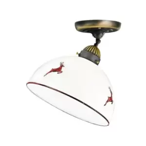 Image of Kolarz NONNA - Cottage Style Dome Ceiling Light Antique Brass, 1x E27