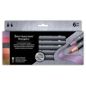 Image of Spectrum Noir Metallic Markers Antique Elements Pack of 6