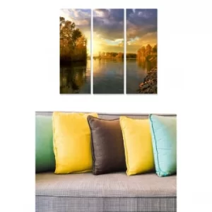 Image of MDF330112 Multicolor Decorative MDF Painting (3 Pieces)