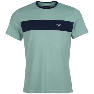 Image of Barbour Mens Seaford Panel Tee Faded Apple Medium