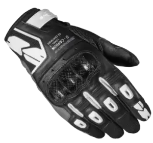 Image of Spidi G-Carbon Lady Black White Motorcycle Gloves S