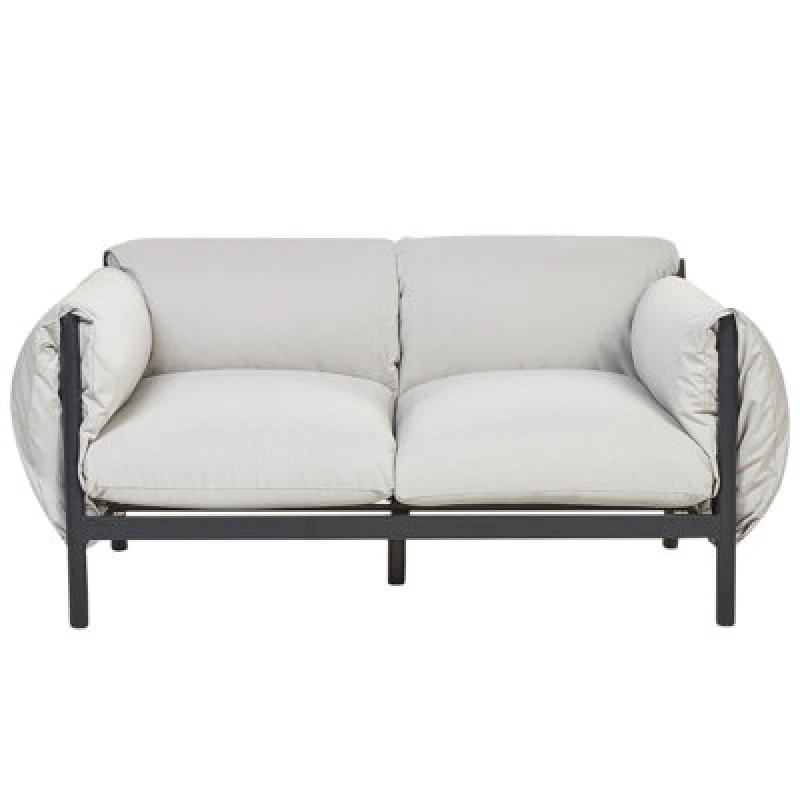 Image of Beliani Garden Sofa 2 Seater Esperia Metal Grey