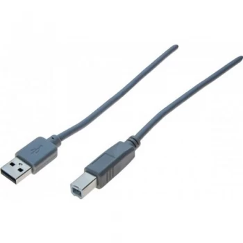 Image of 3m Grey USB 2.0 A To B Cable