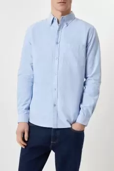 Image of Light Blue Long Sleeve Pocket Oxford Shirt