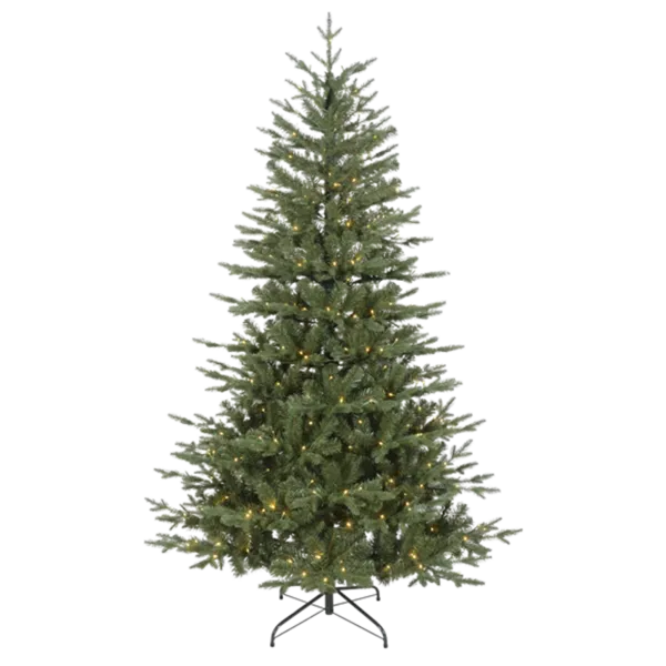 Image of Dellonda Pre-Lit 6ft Hinged Christmas Tree with Warm White LED Lights & PE/PVC Tips DH81