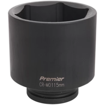 Image of Sealey 1" Drive Deep Hexagon Impact Socket Metric 1" 115mm