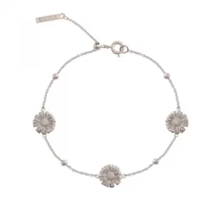 Image of 3D Daisy Chain Silver Bracelet