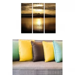 Image of MDF63728 Multicolor Decorative MDF Painting (3 Pieces)