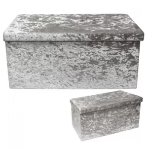 Image of Large Light Grey Velvet Folding Box