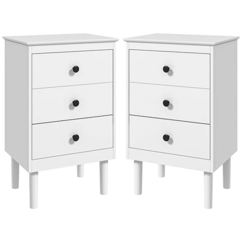 Image of HOMCOM Bedside Table Set of 2 - Homcom 5056725570033
