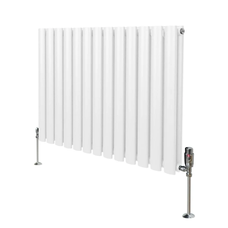 Image of Monstershop Oval Column Radiator & Valves - 600Mm X 780Mm - White 10733