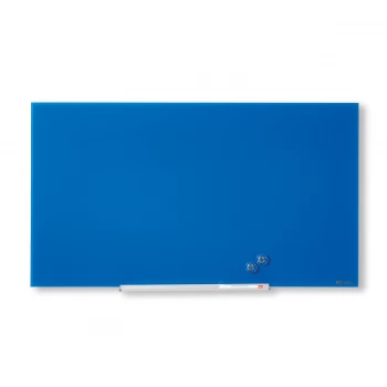 Image of Nobo Diamond 1260 x 711mm Glass Magnetic Glassboard Blue with Fixing Kit