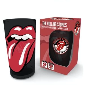 Image of The Rolling Stones Logo Coloured Glass Premium Large Glass