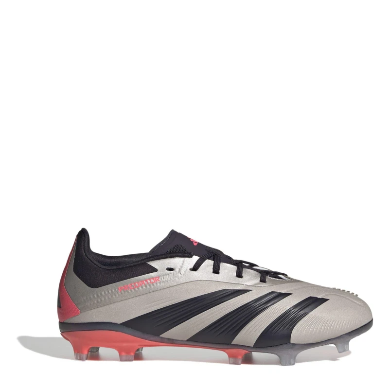 Image of adidas Predator 24 Elite Children Firm Ground Football Boots Silver/Black male C10 (28)