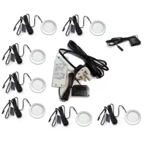 Image of Moderix Orbit 1.5W LED Light Kit Under Cabinet Shelf Cupboard Kit - Light Colour