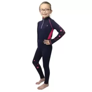 Image of Hy Childrens/Kids DynaMizs Ecliptic Base Layer Top (13-14 Years) (Navy/Magenta)