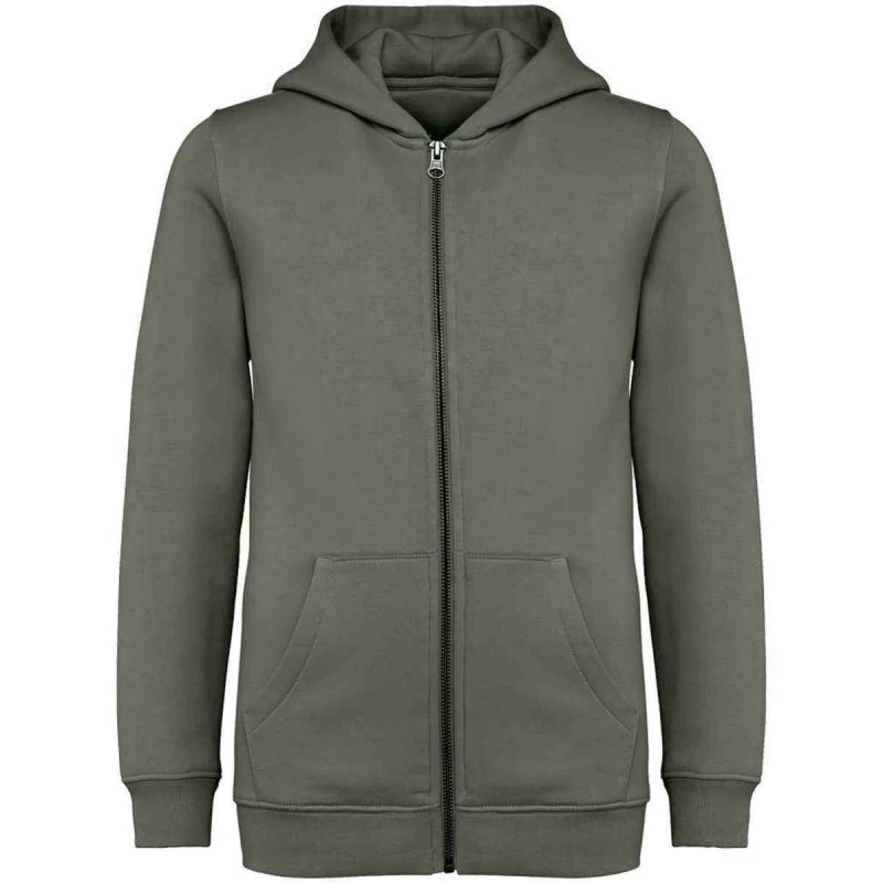 Image of Native Spirit Full Zip Hoodie in Khaki Size: 4-6 Years Khaki Unisex 4-6 Years