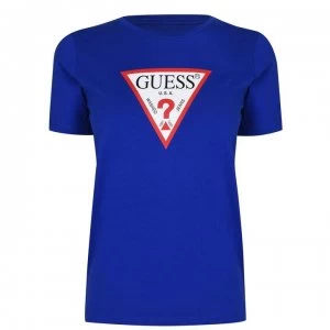 Image of Guess Original Logo T-Shirt - Surfing Blue