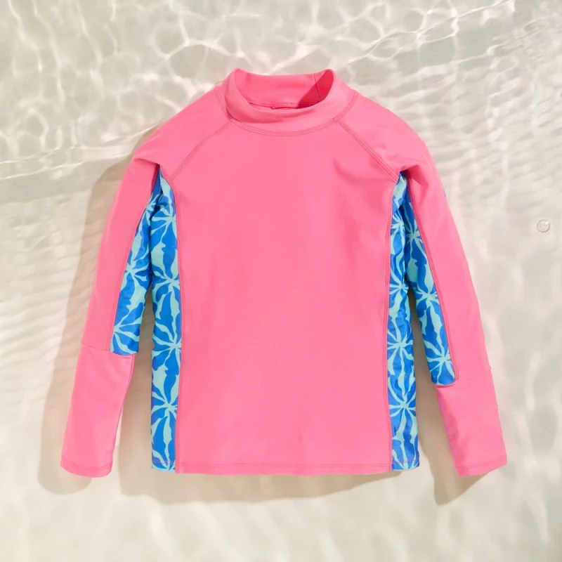 Image of Regatta Hoku II Long Sleeved Swim Top in Pink Size: 14 Years Pink Unisex 14 Years