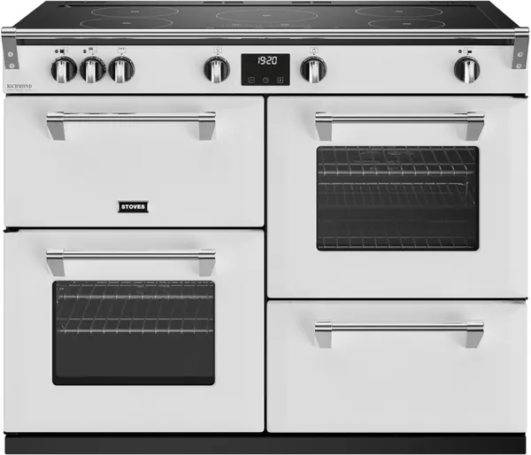 Image of Stoves Richmond Deluxe ST DX RICH D1100Ei TCH IWH Electric Range Cooker with Induction Hob - Icy White - A Rated