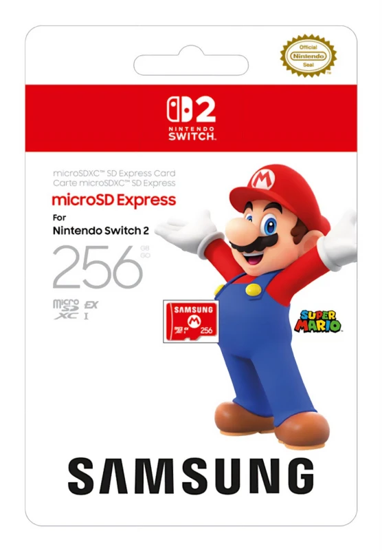 Image of Nintendo Samsung microSD Express Card for Switch 2 - Red