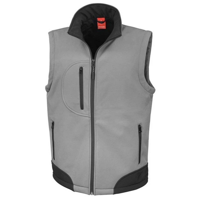 Image of Result Result Men Softshell Body Warmer in Mid Grey Size: Small Mid Grey S Male 5063425303007