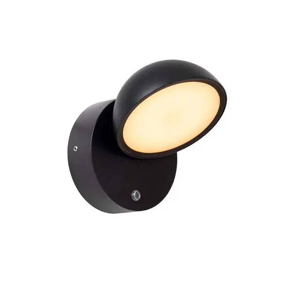 Image of Lucide Lucide Finn LED Outdoor Flush Light with Dusk to Dawn Sensor - Black