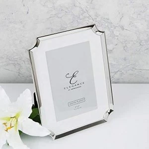 Image of 4" x 6" - Elegance Silver Plated Scallop Edge Photo Frame