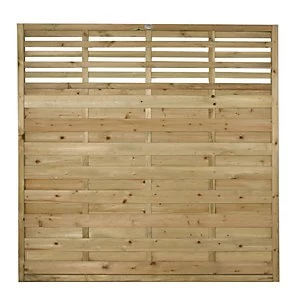 Image of Forest Garden Pressure Treated Kyoto Fence Panel - 6 x 6ft Pack of 5