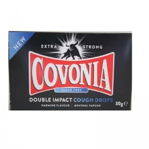 Image of Covonia Double Impact Cough Drops - Extra Strong - Sugar Free - 30g